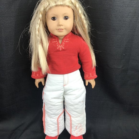American Doll Kailey Hopkins Snow /winter Outfit 18" Blonde Brown Eyes - Picture 5 of 11